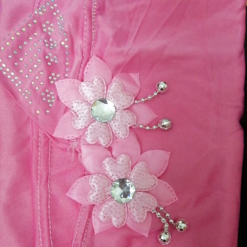 Double flower Maqna hijab with stone