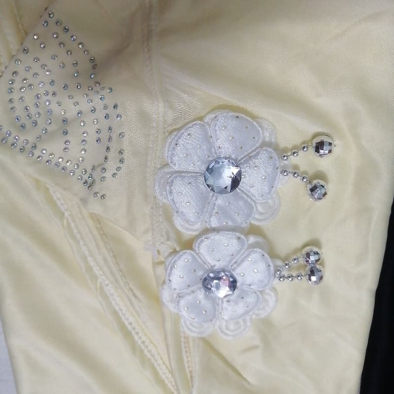 Double flower Maqna hijab with stone