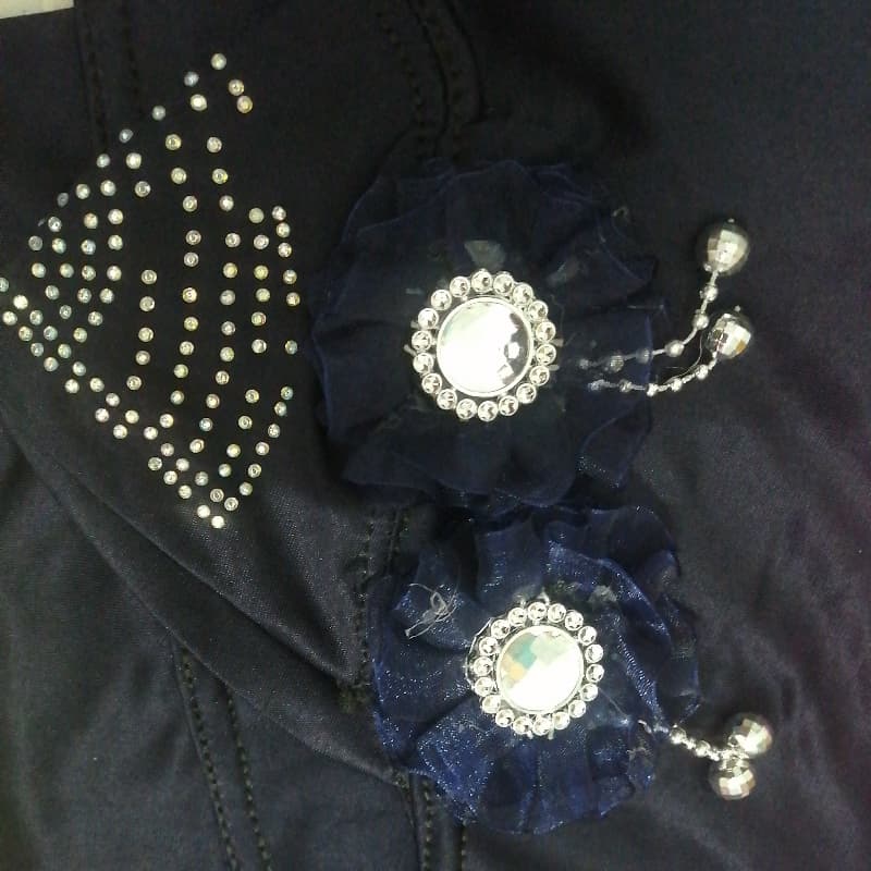 Double flower Maqna hijab with stone