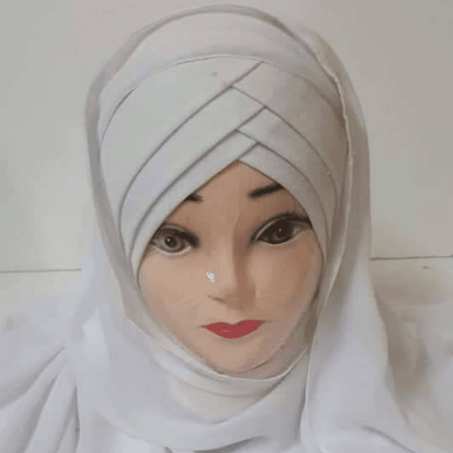 White Criss Cross Hijab