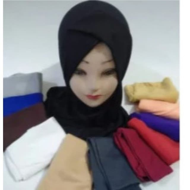 Criss cross long hijab cap