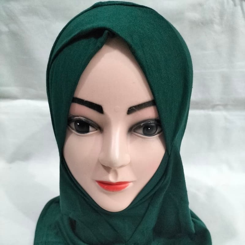 Criss cross long hijab cap