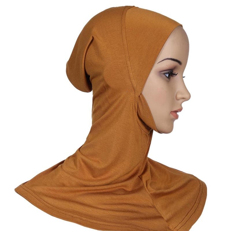 Criss cross long hijab cap