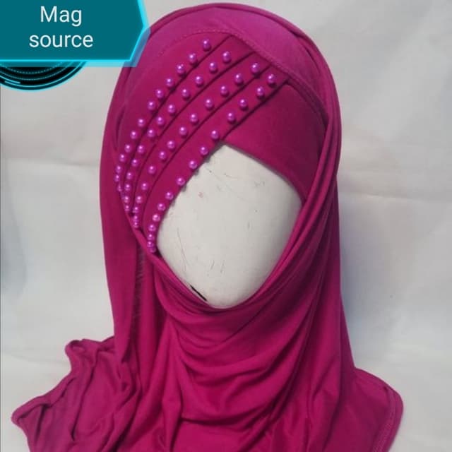 Jersey 4 layer hijab stoler Ready to wear