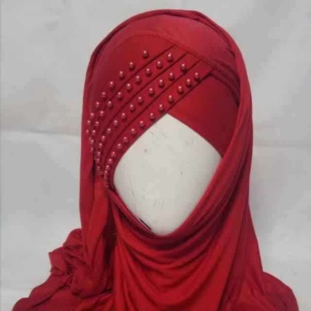 Red 4 layers Ready to wear hijab stoler
