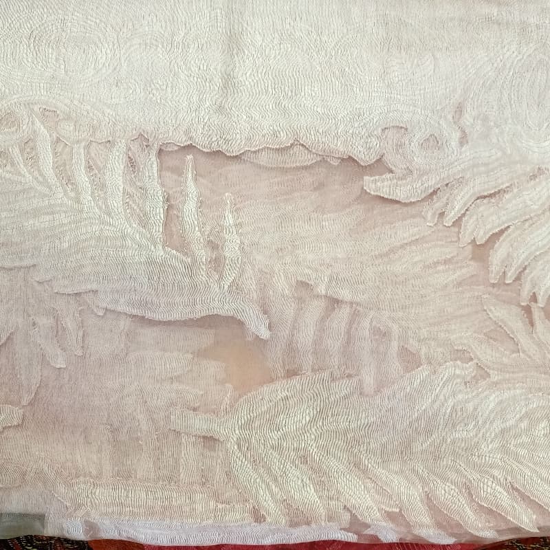 Tissue jacuard white stoler