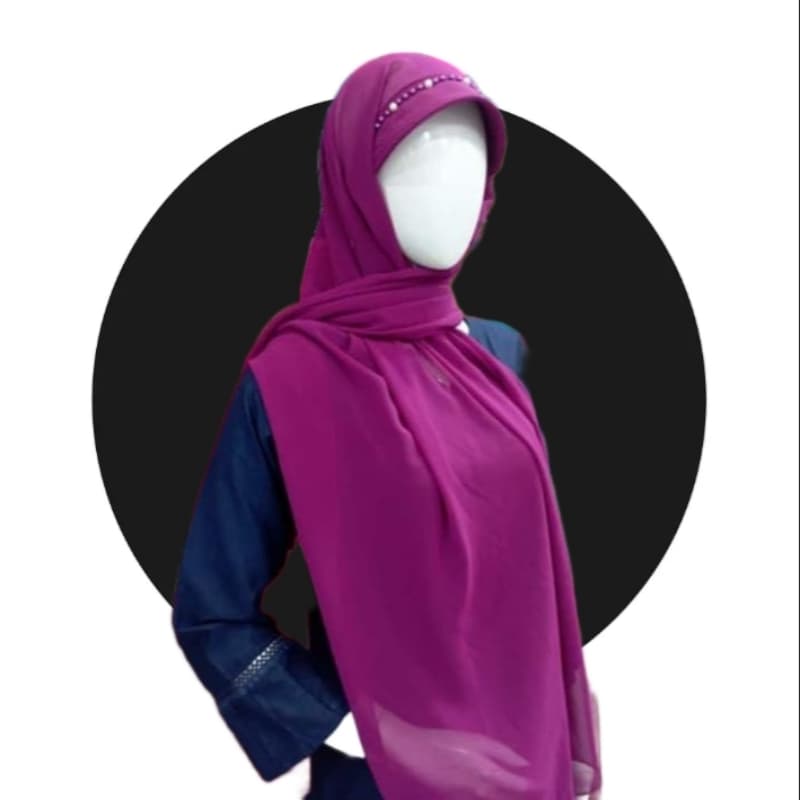 Stylish Dark pink hijab stoler