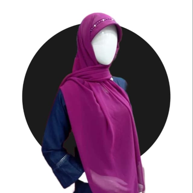 Stylish Dark pink hijab stoler