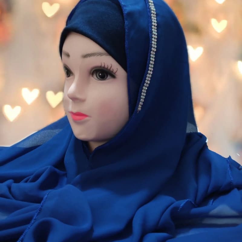 Double loop instant hijab stoler (blue)