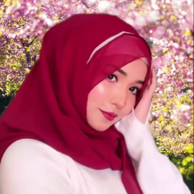 Double loop instant hijab stoler (mehroon)