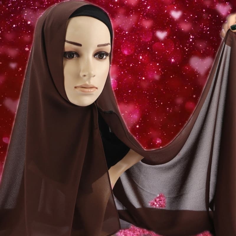 Double loop instant hijab stoler (brown)