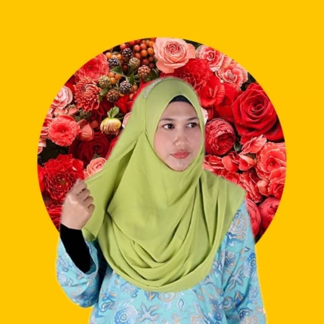 Double loop instant hijab stoler (mehdi green)