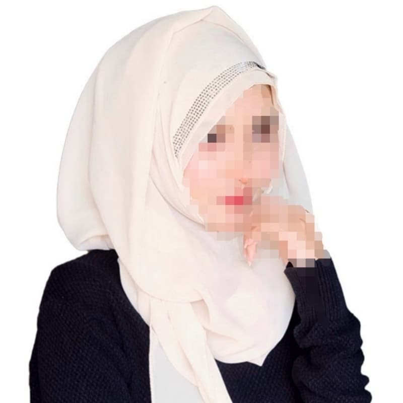 Double loop instant hijab stoler (white)