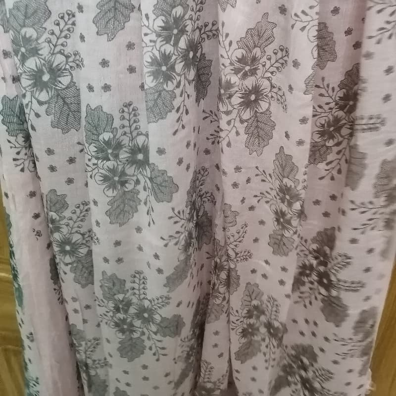 Lawn printed stoler peach