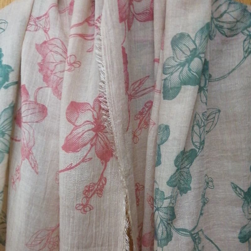 Lawn printed camel stoler