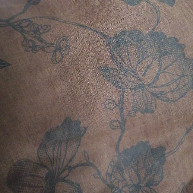 Lawn printed stoler chocolate brown