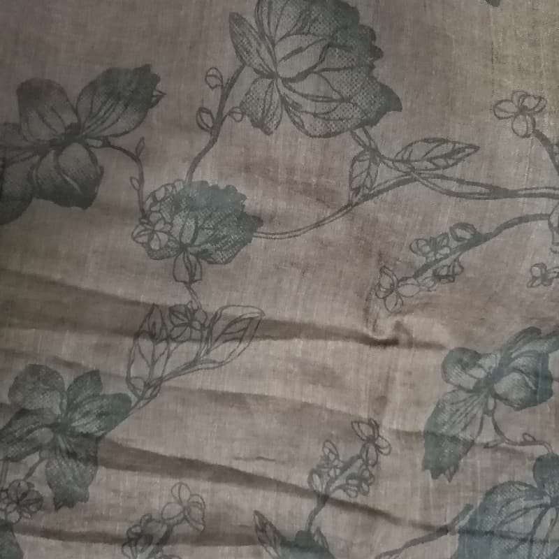 Lawn printed stoler chocolate brown