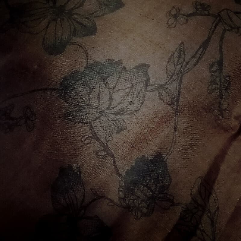Lawn printed stoler chocolate brown