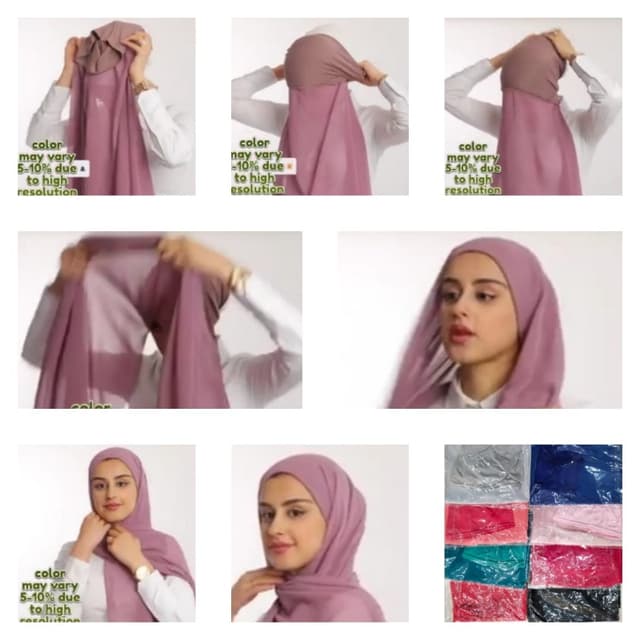 Cap attached hijab stoler