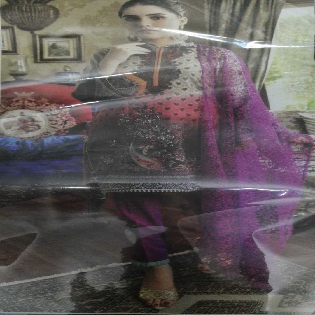 Suit 3 pcs net duppatta