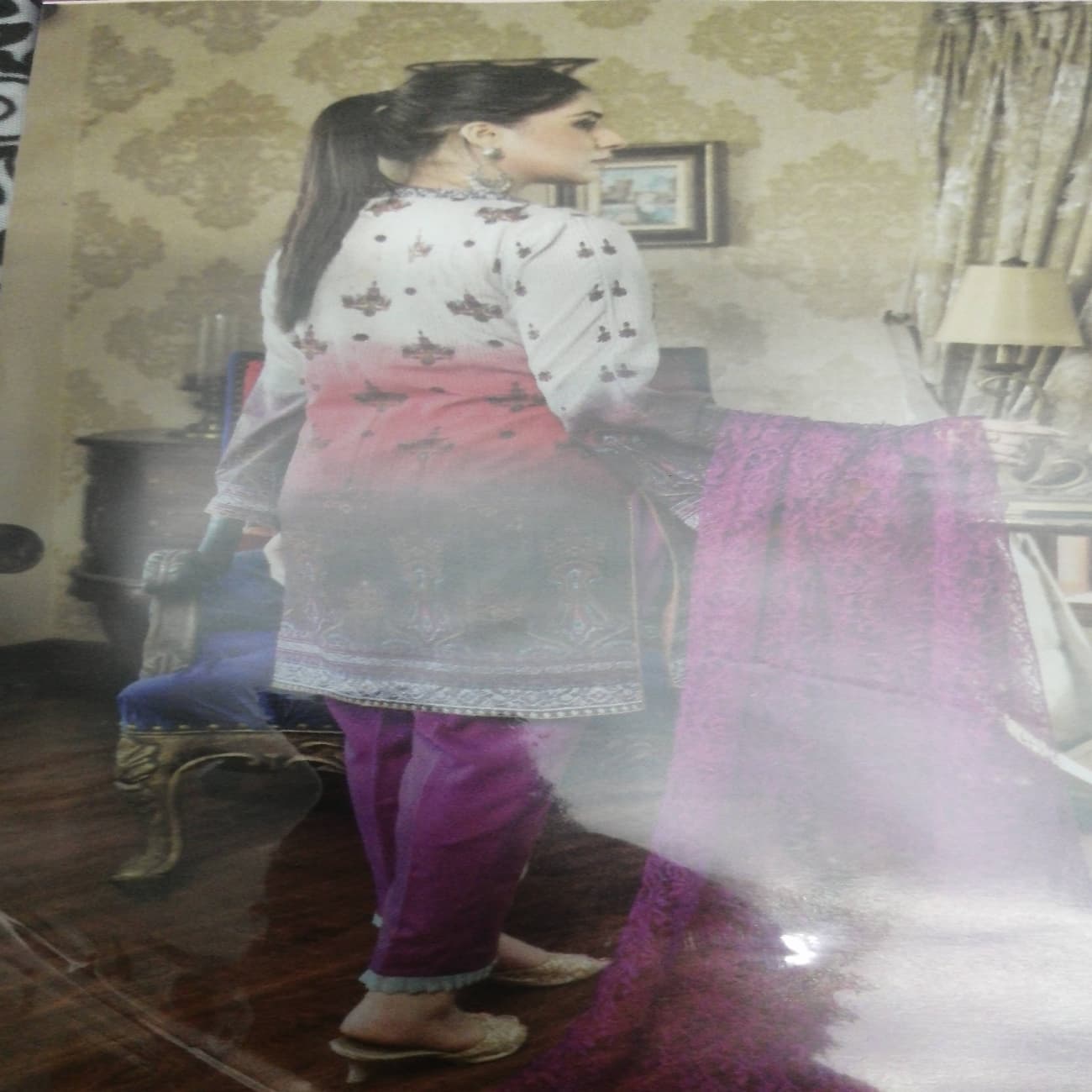 Suit 3 pcs net duppatta