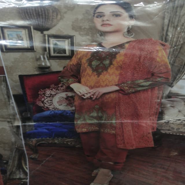 Three pcs suit with net duppatta