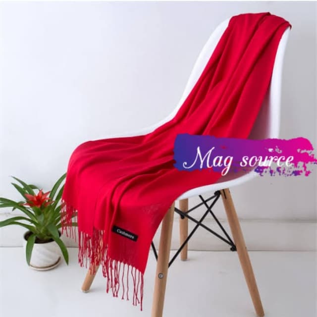 Cashmere stoler red