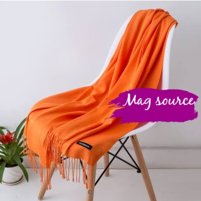 Cashmere stoler orange
