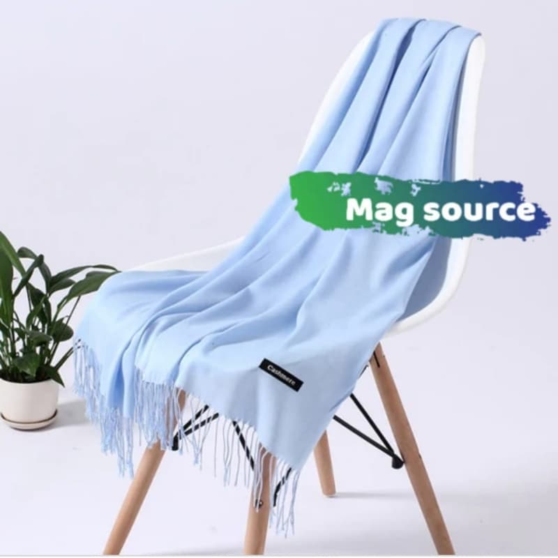 Cashmere stoler sky blue