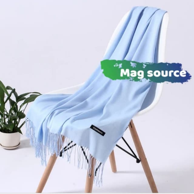 Cashmere stoler sky blue