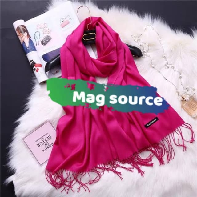 Cashmere stoler shocking pink