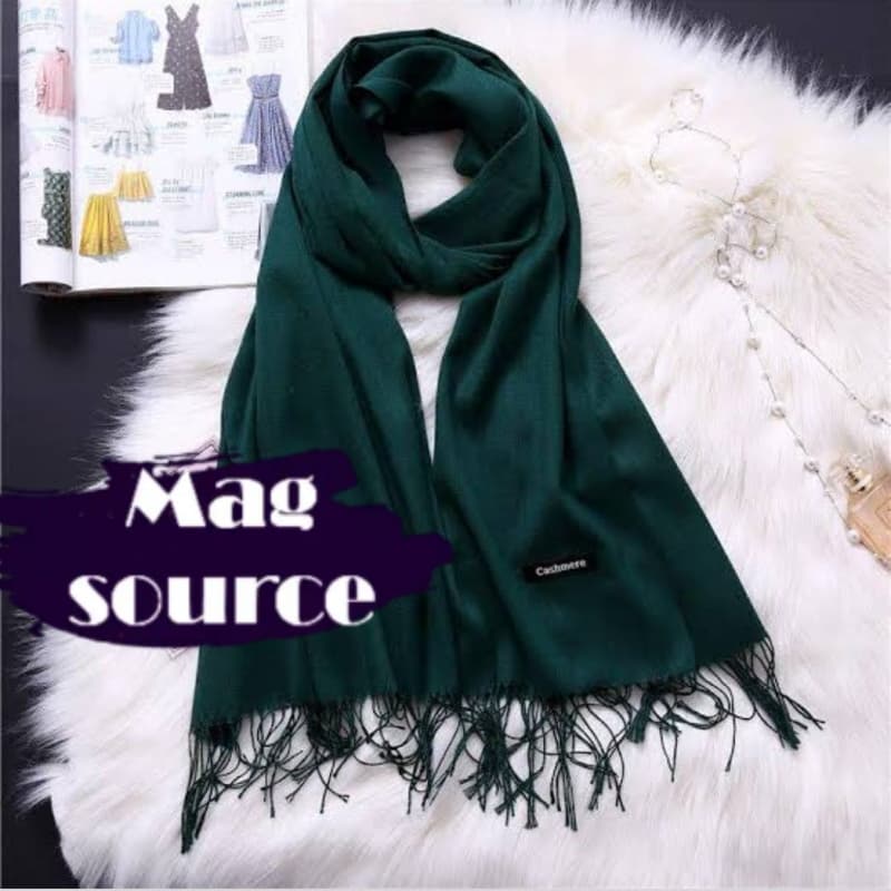Cashmere stoler dark green